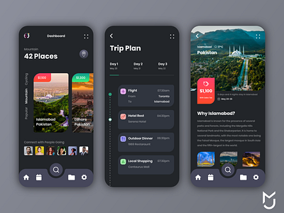 Travel Agency App airline airport app apple branding design illustration iphone islamabad islamabad pakistan lahore lahore pakistan logo pakistan toronto toronto canada travel agency travel booking travel planning ui