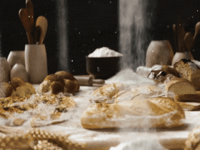 Tyoub flour project 🔥🔥🥖🥐🍞 3d animation cinema4d dimension dynamics gif motion motion graphics motiongraphics octanerender particle x particle