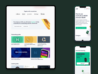 Learn NEAR Club 3d blockchain cards design near platform ui ux web