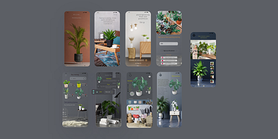 Learning to plant plants and buy pots and seedlings... app illustration ui ux