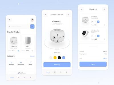 Electronic store app app design minimal mobile mobile app ui ux