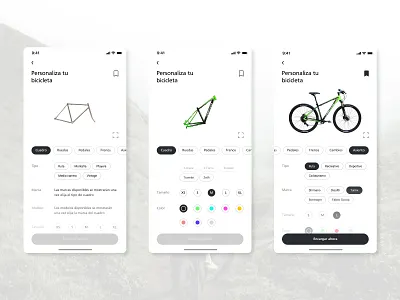 Daily UI Challenge #033 - Customize Product app bicycle bike customize customize product daily ui dailyui design figma shop ui