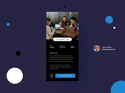 DailyUI 050 - Job Listing app branding design minimal ui ux