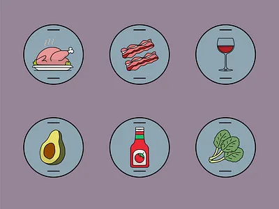 Food and beverage icon set food icons illustration ui