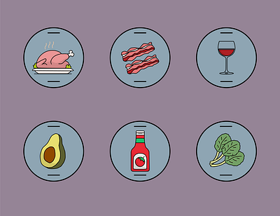 Food and beverage icon set food icons illustration ui