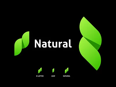 Natural logo branding design graphic design grean logo icon identity leaf leaf logo logo logo concept logo creation logo idea logo maker minimal modern logo natural nlatter nlatterlogo ntural logo vector