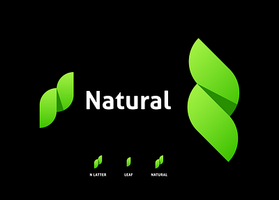 Natural logo branding design graphic design grean logo icon identity leaf leaf logo logo logo concept logo creation logo idea logo maker minimal modern logo natural nlatter nlatterlogo ntural logo vector