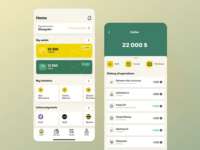 Wallet App - Payleen app crypto ui uxui