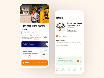 Foodtrux | Real-time food truck locator animation branding digital product digitalproduct food foodtruc graphic design motion graphics ui ux
