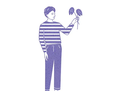 Lilies 2d character digital illustration flat illustration illustration inktober lilac procreate purple texture web illustration