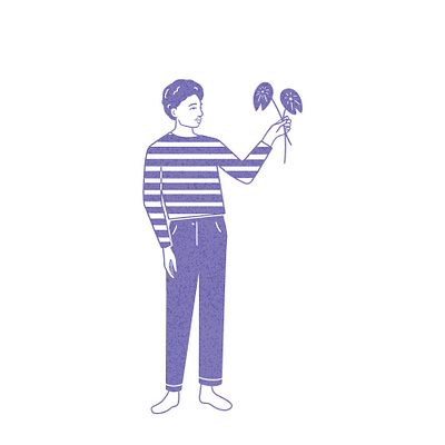 Lilies 2d character digital illustration flat illustration illustration inktober lilac procreate purple texture web illustration