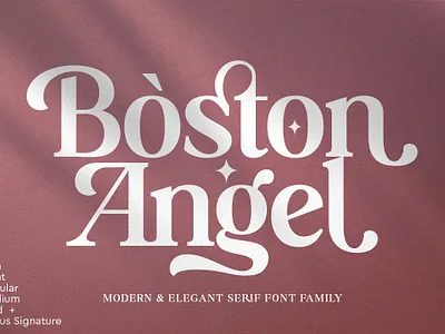 Boston Angel Serif branding design elegant fonts graphicdesign logo modern packinging serif serif fonts vector
