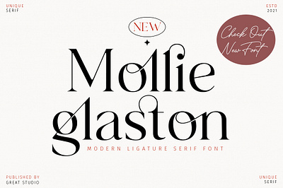 Mollie Glaston Serif branding design elegant elegant serif fonts graphicdesign ligature font logo logo font modern ligature packinging poster serif