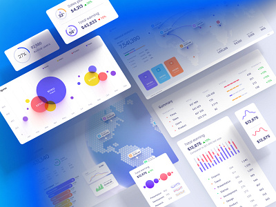 Widget and template library for global data visualization algorithm analytics bigdata chart components dashboard data dataviz design system desktop figma global globe machine learning planet science statistic template trend widgets