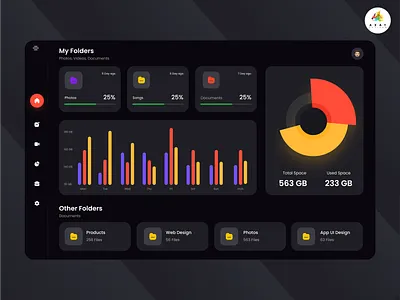 My Folders screen UI design app design branding design design folder graphic designer ui designer illustration newui screendesign ui ui design uidesign uiux