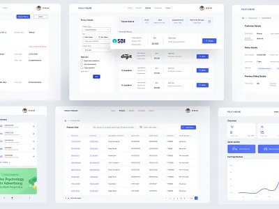 Buy Car, Bike & Truck – Agent Insurance Dashboard UI app ui kit app ui ux car insurance chart fintech app insurance insurance app design insurtech life insurance