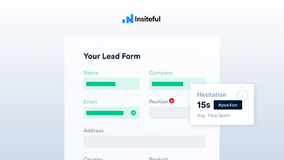 Hesitation Form Fields — Smart Form Analytics with Insiteful.co analytics conversion rate optimization form tracking lead capture lead optimization lead page lead software marketing marketing tools martech saas startup