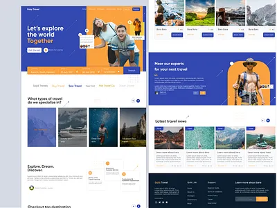 travel agency landing page app branding design icon illustration landing page logo travel travel agency travel agency landing page typography ui ux vector