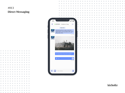 DailyUI #013 - Direct Messaging attach clean dailyui design direct messaging dm emoji image message mobile personal pm send simple video call voice call