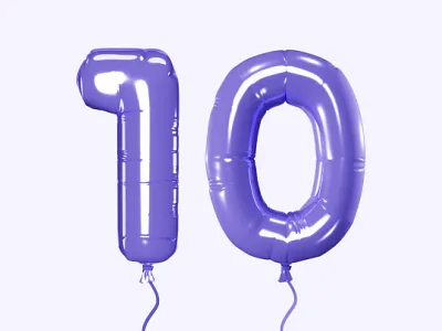 3D Numbers 3d 3d graphics 3d rendering anniversary app balloon balloons birthday congratulate design holiday illustration mobile number one ten ui web web site zero