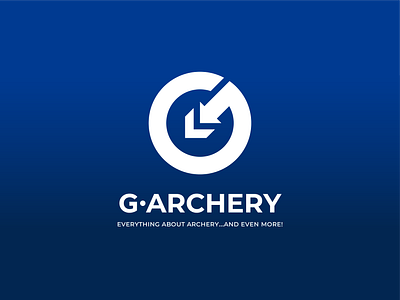 G-Archery. Logo design. archery arrow blue bow brand branding design graphic design info blog logo logo design minimal modern native pointer style ukraine vector windfall windfall design