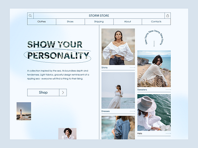 Storm Store beauty concept design e commerce fasion shop store ui web website woman