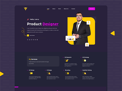 Personal Portfolio Design app branding design homepage design illustration landing landing page landingpage logo my services mywebsite person personal portfolio projects ui ui design uiux ux vector