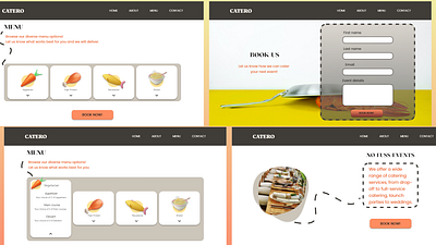 Event Catering Booking Website catering food ui ui design web