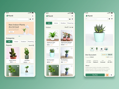 Plant Store-Web Mobile view adobe photoshop adobe xd branding design illustration logo trending typography ui user interface ux