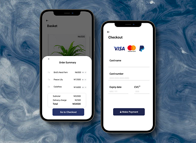 Order summary/Checkout Mockups aesthetic checkout daily ui ecommerce mobile design mockup order summary plant shop product design ui ui design ux