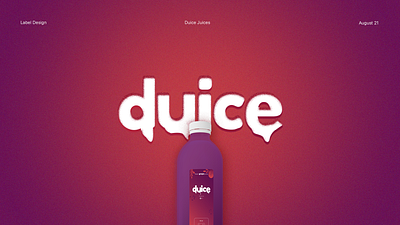 Duice Juices label design animation branding graphic design logo motion graphics ui