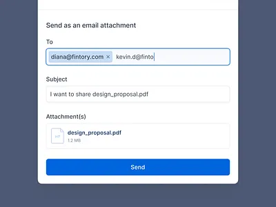 Share Modal ✉️ clean ui design desktop fintory inputs interface modal share share modal tags ui ux