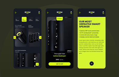 Bluetooth Speaker UI - Product Design adobe xd android bluetooth buy clean ui creative design ecommerce ios minimal mobile app product product design speaker ui uidesign uitrends uiux ux uxdesign uxtrends