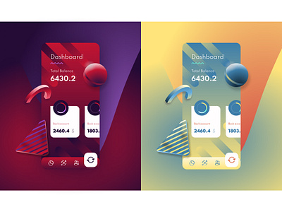 Banking App 3d app art banking branding button color credit card design ecommerce gradient graphic design hello dribbble hellodribbble icon illustration layout logo ui ux