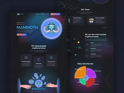 Cryptocurrency Landing Page branding crypto crypto design crypto presale cryptocurrency dark darkui design illustration landing landing page logo minimal presale typography ui uidesign uiuxdesign ux