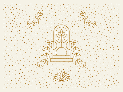 Door of Knowledge. adobe illustrator artwork bandana branch desert design door dots floral flower gate geometric illustration linework plant pot stairs stipple symbolism texture