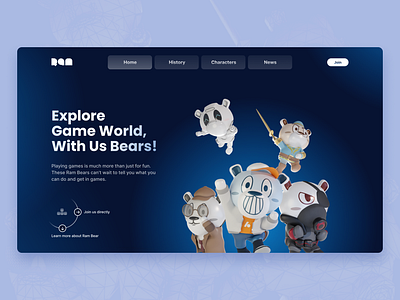 Brand Landing Page 3d 3d art 3d character character dark landing page dark mode glow landing page ui user interface website