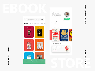 eBook Store App Development app design branding ebook ebook app ecommerce design mobile app design mobile app ui