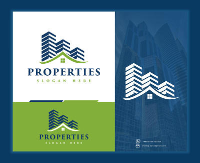 Properties Logo abstract brand design brand identity building logo design graphic design housing logo illustration logo logo design logotype properties real estate real estate mor