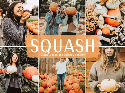 Squash Mobile & Desktop Lightroom Presets modern presets