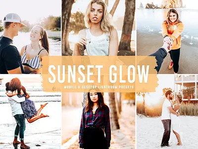 Sunset Glow Mobile & Desktop Lightroom Presets travel presets