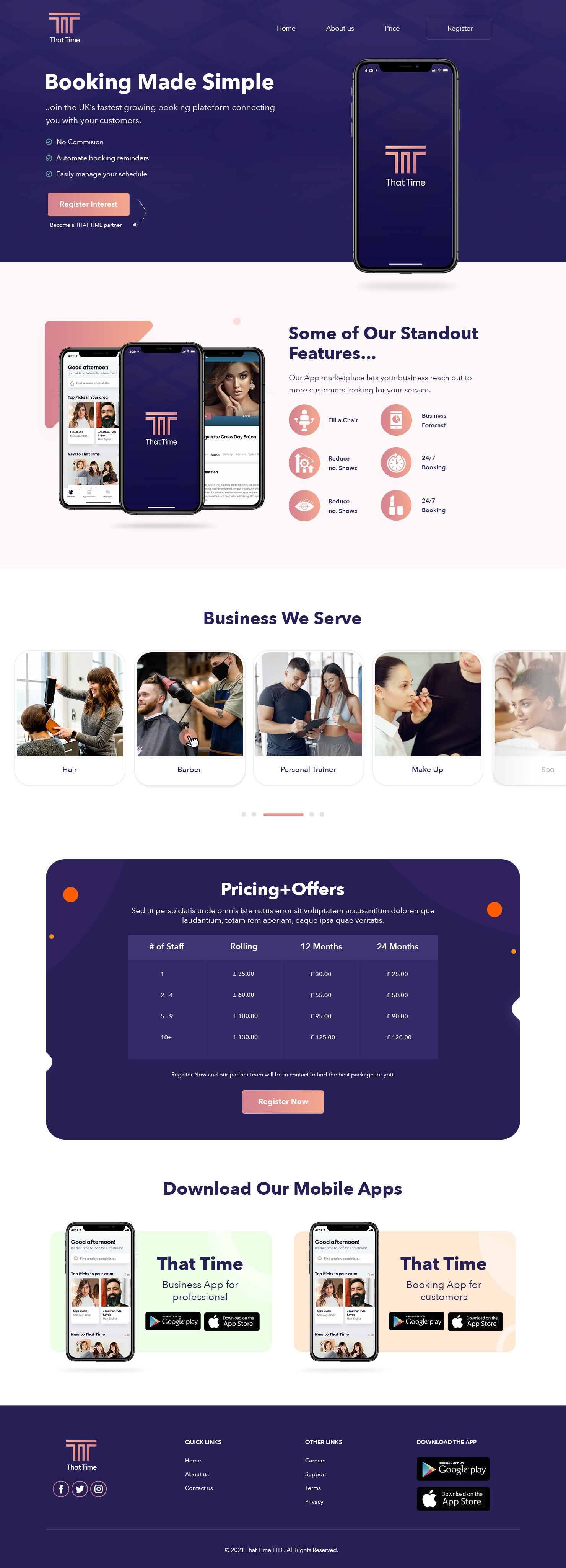 ThatTime branding graphic design ui