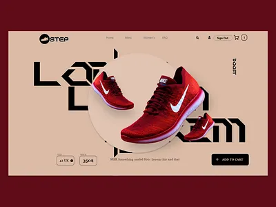 Step - Shoe Shop UI Concept adobe photoshop adobe xd graphic design photoshop ui uiux ux xd