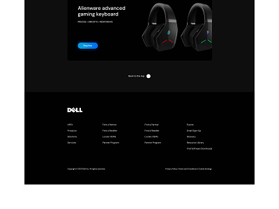 Dell Landing Page Footer Redesign app design footer landing page web