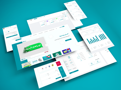 AsanBimeSho | Insurance service website 2021 dashboard insurance iran persian ui web
