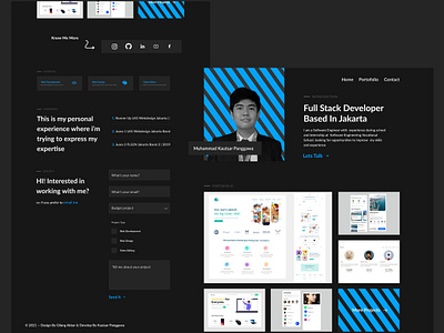 Kautsar - Personal Portofolio Landing Page branding design icon illustration typography ui ux