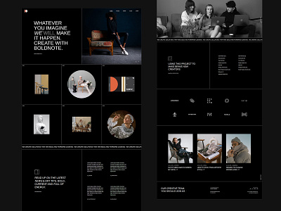 Boldnote agency black creative design modern portfolio theme website wordpress