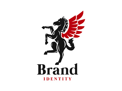 Winged Horse (Pegasus) Heraldry Logo animal logo branding graphic design heraldric design heraldry heraldry logo horse logo illustration logo logo design logo maker logodesign luxury pegasus royal sell vintage design winged horse