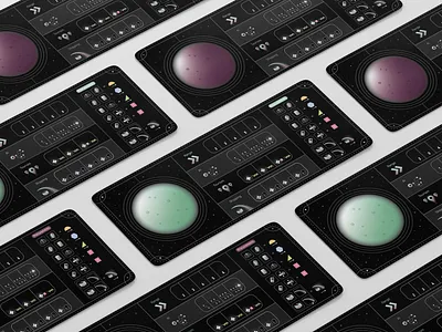 three days on callisto player mats board game color design gradient graphic illustration moon player mat shape space texture vector