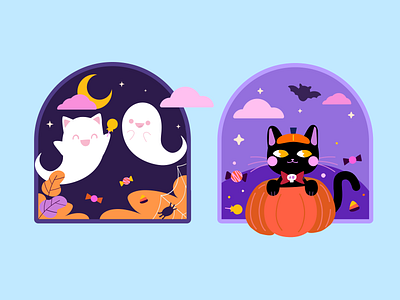 Halloween is almost here! branding design illustration illustration design illustrations illustrations／ui illustrator logo ui ux